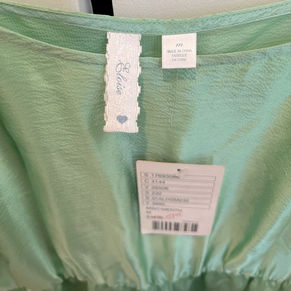 Anthropologie Eloise vintage inspired slip new with tags medium rosette green - Picture 4 of 10